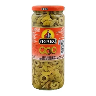 Figaro Green Olives Sliced 450